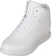 [CALTO] Men's Invisible Height Increasing Elevator Shoes - Lace-up High-top Fashion Sneakers - 3.8 Inches Taller