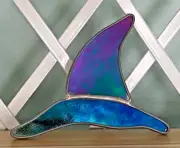 Handcrafted Stained Glass Witch's Hat Window Decor Unique Only One Available