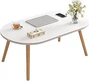 TOMVAES Side Table, Wood Bracket Coffee Table, Accent Table, Sofa End Table for Living Room Bedroom Balcony Patio Nightstand (White)