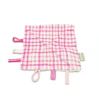 在飛比找樂天市場購物網優惠-日本 COCOWALK安撫巾/手帕 - 粉色格紋