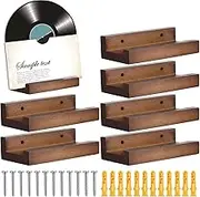 Vibhgtf - Album Wall Mount, Wall Mounted Record Shelf, Wood File Display, Wood Display Shelf, Album Record Holder, Record Holder