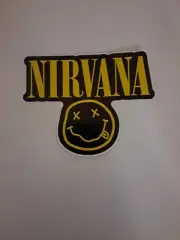 NIRVANA OG ICONIC THE NIRVANA HAPPY FACE LOGO DIE CUT SKATEBOARD/MUSIC STICKER