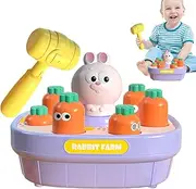Whack Mole Toy Game - Frog Pounding Toy Interactive Whack Mole Game | Chicken Cartoon Hammering Toy Fun Educational Toy for Boys & Girls