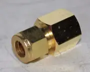 1/2" Tube x 1/2" FNPT Brass Female Connector Ham-Let Let-Lok 766LB1/2X1/2