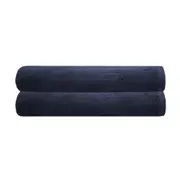 2pc Bambury Ultra soft Chateau Bath Sheet 80x160cm Navy Cotton Woven Home Decor
