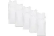10 Pack Mens Cotton Blank Plain Basic Crew Neck Tank Top Singlet T-Shirt Bulk Sleeveless Classic Regular Fit