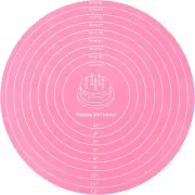 Silicone Baking Mat Cake Round with Measurements for Turntable Stand Pastry Heat
