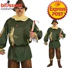 CA204 Mens Scarecrow Costume The Wizard of OZ Book Week Halloween Outfit & Hat