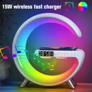 Smart G Light Lamp Bluetooth Speaker Alarm Clock Wireless Charger Night Light