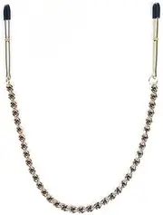 Spartacus Gold Tweezer Nipple Clamps Beaded Chain