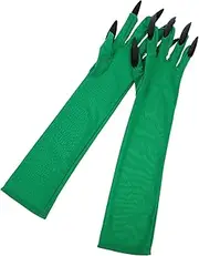 [PACKOVE] 1 Pair Claw Gloves Paw Scarecrow Gloves Halloween Scary Accessories Costume Claws Halloween Prop Accessories Green Polyester