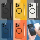 For iPhone 16 15 Pro Max 14 13 12 11 Magnetic Magsafe Frameless Thin Case Cover