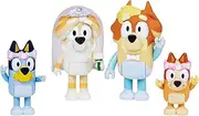 Figure 4-Pack Wedding Time Re-Enact Uncle Rad and Frisky's Wedding Day with Bluey and Bingo Flower Girl Figures