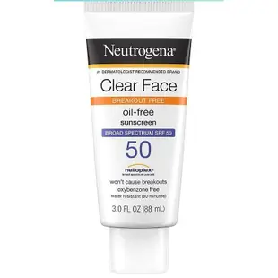 Neutrogena 露得清 Clear Face 液體乳液防曬霜 適用於痤瘡皮膚（無香）SPF50【小妮子美妝】