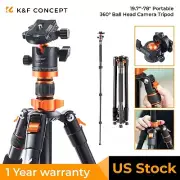 K&F Concept 78inch Camera Tripod Aluminum w/ 360 Degree Ball Head fr DSLR Camera