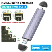 M.2 NVMe Case SSD To USB 3.1 +Type C 3.0 External Hard Drive Enclosure Converter