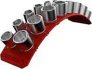 EZRED 3/8" Magnetic Flexible Socket Holder Holds 18 Sockets Ultra-Flexible Non-Marring Low Profile Design