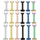 CZ Labret Monroe Tragus Bar Helix Cartilage Lip Stud Ear Stud Ring Gem Piercing