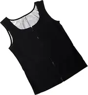 [Kisangel] Men Compression Waist Trainer Vest Quick Dry Breathable Workout Shirt for Running Gym Yoga Zipper Design for Easy Wear Enhances Sweating Slims Waistline