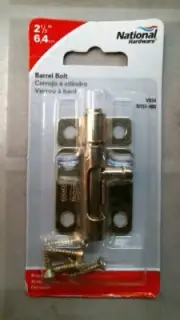 National Hardware N151-480 2-1/2" Brass Barrel Bolt, FREE SHIPPING