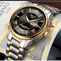 在飛比找蝦皮購物優惠-夜光瑞士全自動非機械錶男女士自動日曆手錶防水鋼帶時尚情侶