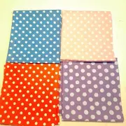 Polka Dot Cotton Fabric Lot Of 4 Fat Quarter Quality Quilt 18" X 22" Fassett +