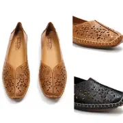 Women Pikolinos Jerez Leather Loafers Cushioned Slip On Shoes NEW