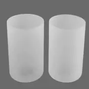 Set of 2 Frosted Glass Lamp/Light Shades 6.5x4 in NWT