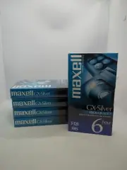 5x Maxwell Blank Tapes VHS T-120 VCR Video Cassette Standard Grade 6 Hour