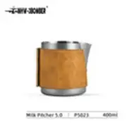 Milk Frothing Pitcher Leather Sheath Latte Art Tool Milk Foam Jug 400ml 500ml