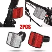 Road Cycle Bike Bicycle Reflector Light Front Rear Reflective Strip Stick 1 Pair