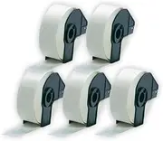 ExtraPrint 5 Rolls Compatible Brother DK-22210 DK22210 Continuous Labels 29 mm x 30.48 m for Brother QL-810W QL-720NW QL-580N QL-550 QL-500 QL-1110NWB QL-1060 QL-1050
