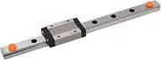 Linear Motion Guides, 200mm 3D Printing Linear Rail Guide Low Noise Linear Guide Rail with Sliding Carriage Block Bearing Steel, for DIY 3D Printers and CNC Machine