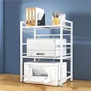 Printer Stand Printer Rack Shelf Office Desktop Table Storage Rack Under The Home Table for Printers Fax Machine Printer Stand with Storage (Color : Black, Size : B)