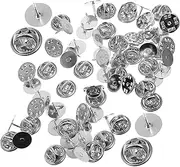 [TEHAUX] Diy Craft Butterfly Hat Cap 50pcs Clutch Pin Backs Tie Tacks Blank Pins