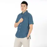 POLO RALPH LAUREN 經典刺繡小馬牛仔短袖襯衫CLASSIC FIT-深單寧色