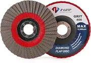 5Inch/125mm 400 Grit Flap Grinding Wheels Sanding Abrasive Disc Diamond Pad with 7/8'' Arbor for Marble Metal Concret Brown
