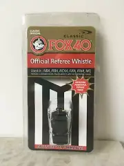 Vintage Fox 40 Classic Official Referee Whistle Black Made in Canada 1996 115dB