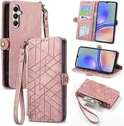 Compatible with Samsung Galaxy A14 4G Case,Compatible with Samsung Galaxy A14 5G Card Holder PU Leather Flip Stand Magnetic Closure Phone Cover Pink