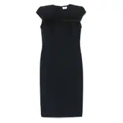 [Alexander Mcqueen] Alexander Mcqueen Tailored Pencil Midi Dress 46 IT BLUE