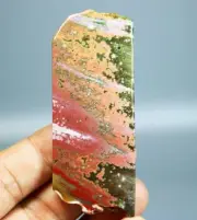 Natural Ocean Jasper Agate Eye Quartz Crystal Stone Slice Mineral Specimen