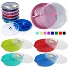 3 Pack Tray Containers Compartment Divided Plates w/ Vented Lid Food Storage BPA