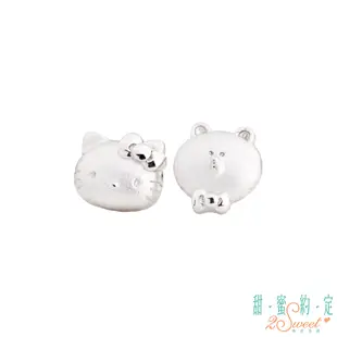 甜蜜約定 HelloKitty x LINE 最佳拍檔純銀耳環