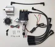 small cap FORD INLINE 6 170 200 250 BLACK HEI Distributor + 60K COIL + 8MM wires
