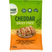 Made With Plants Shredded Cheddar Dairy Free 200g
