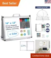 Compact 12x16 Mini Magnetic Whiteboard - Perfect for Students and Professionals