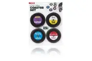 Hot Hits Record Coasters - Retro Vinyl Style Silicone Set Of 4
