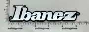 Ibanez Guitar Case Badge Custom Made Incised Logo - Incised Silver and Black