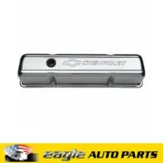 Proform Rocker Covers Steel Chrome Chevrolet Logo Chevy Small Block # 141-103