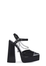 Blacked Out Platform Heels